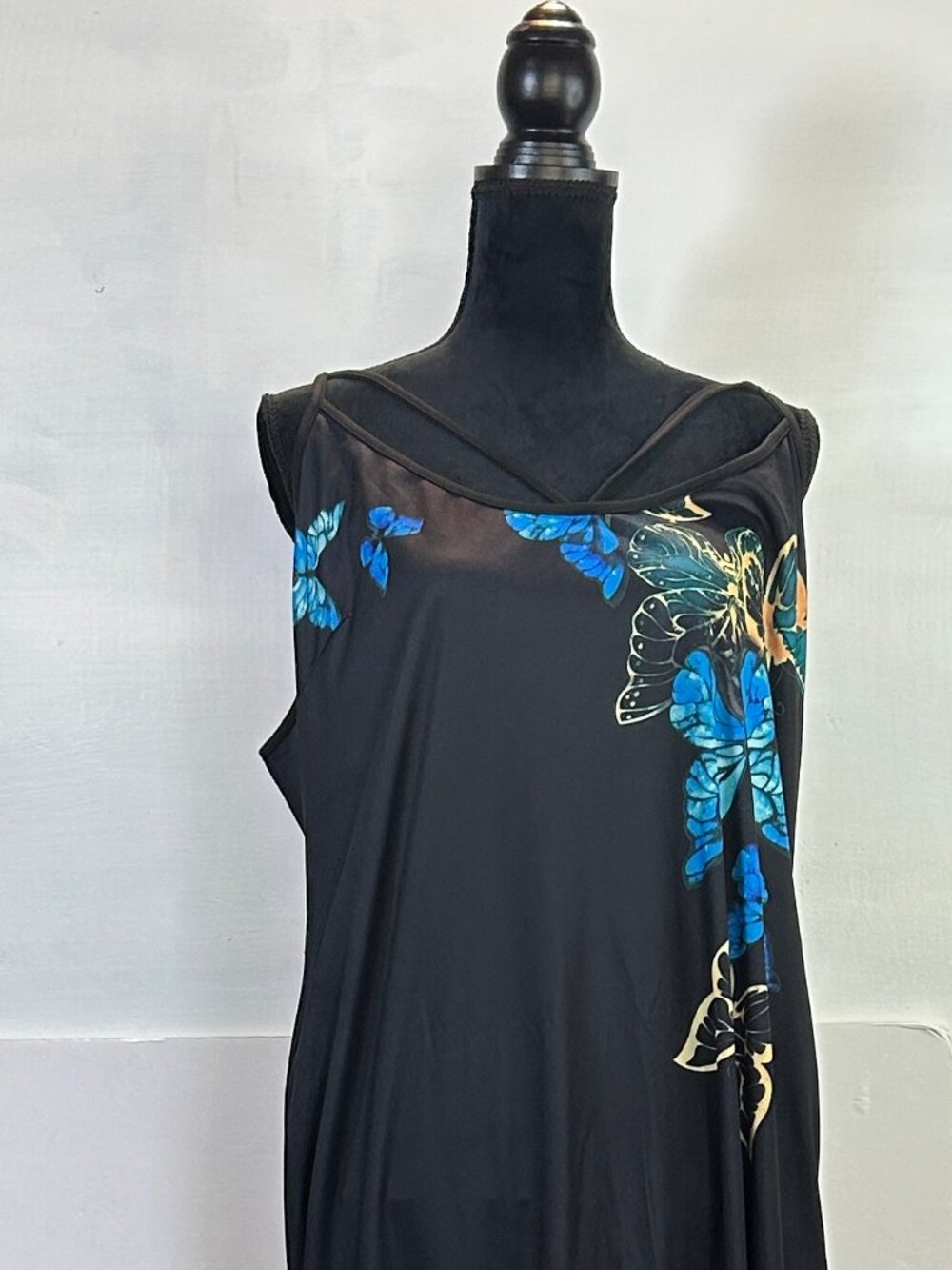 Fairycore Butterfly Print Maxi Dress 2X Boho Tropical Resort Whimsigoth Cottage